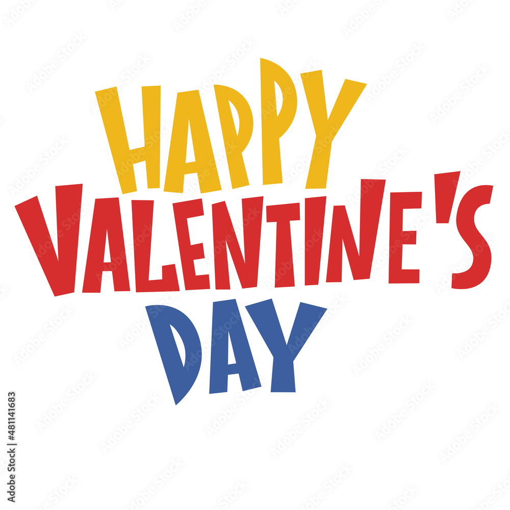 Fototapeta premium Vector lettering about love. Valentines Day. happy Valentines day. Vector illustration