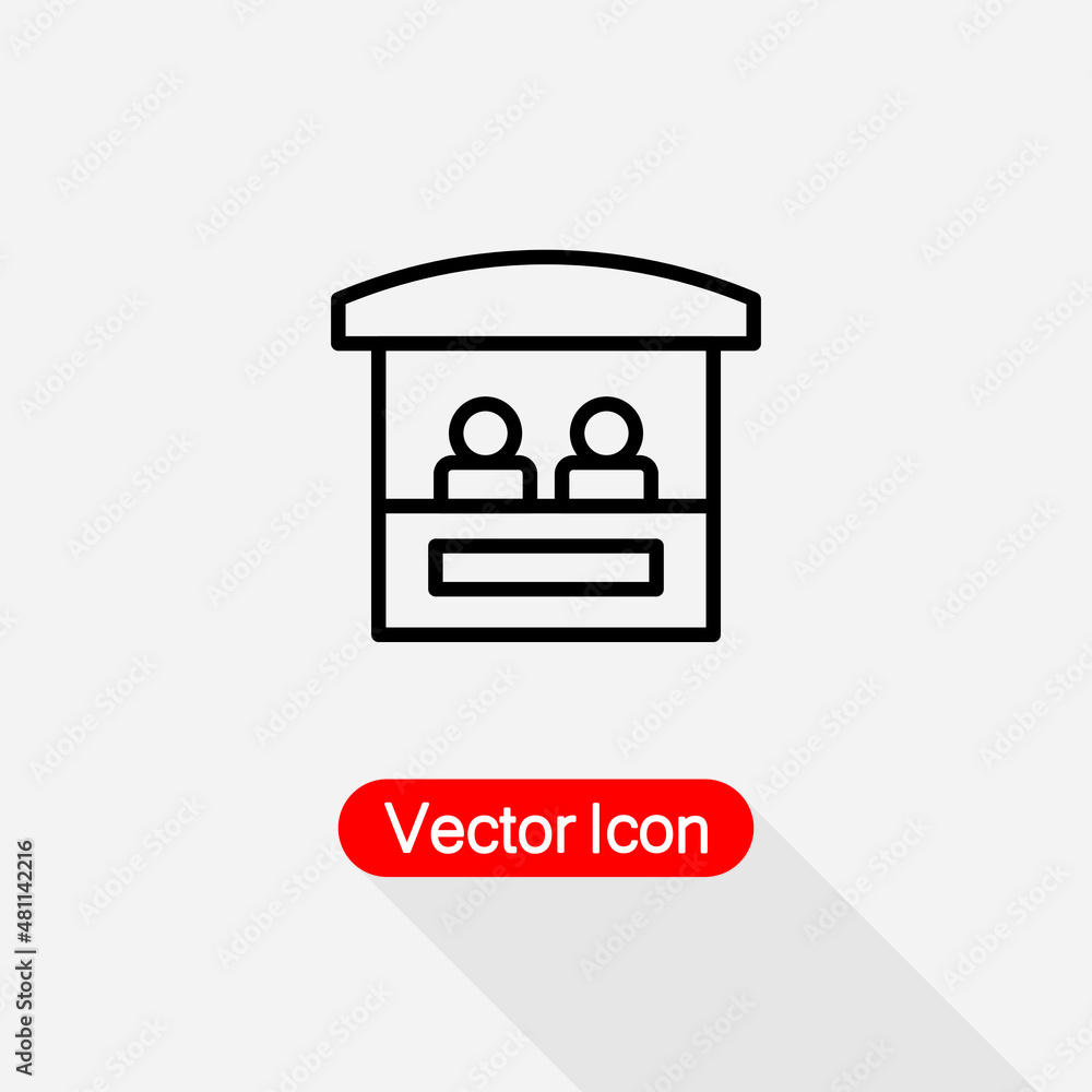 Sales Booth Icon, Promo Stand Icon Vector Illustration Eps10 Sales Booth Icon, Promo Stand Icon Vector Illustration Eps10
