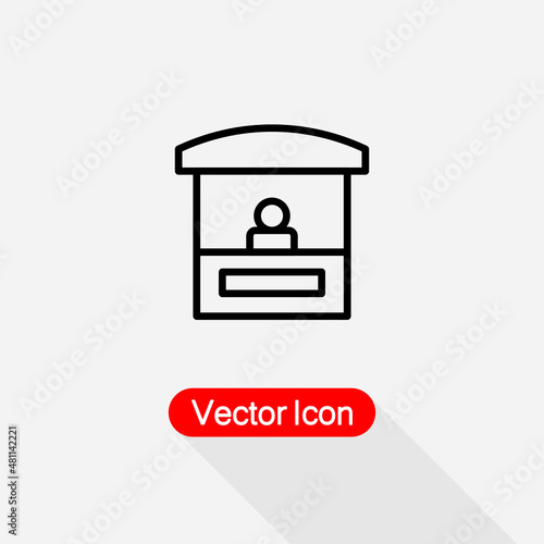 Sales Booth Icon, Promo Stand Icon Vector Illustration Eps10