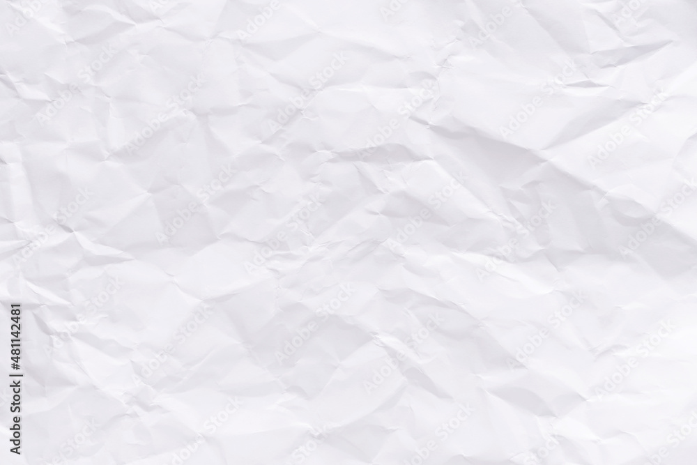 Crumpled white paper background Crumpled white paper background