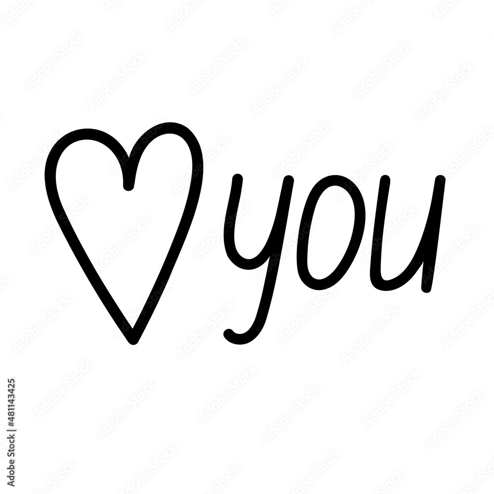 Word Love simple calligraphy vector illustration, symbol of St Valentines day celebration, decor for love holiday, hand written trendy design element, abstract romantic lettering Word Love simple calligraphy vector illustration, symbol of St Valentines day celebration, decor for love holiday, hand written trendy design element, abstract romantic lettering
