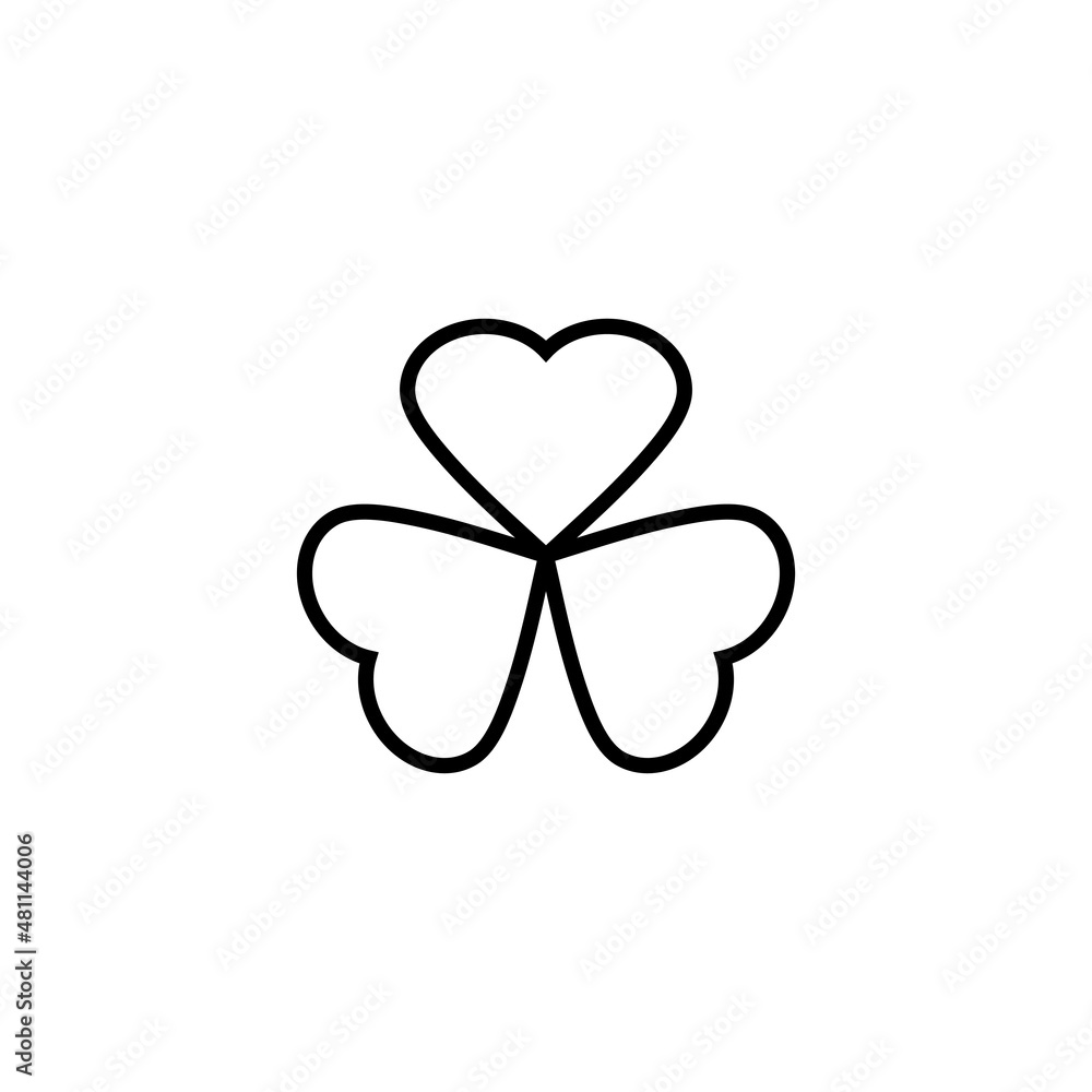 Clover icon. clover sign and symbol. four leaf clover icon.