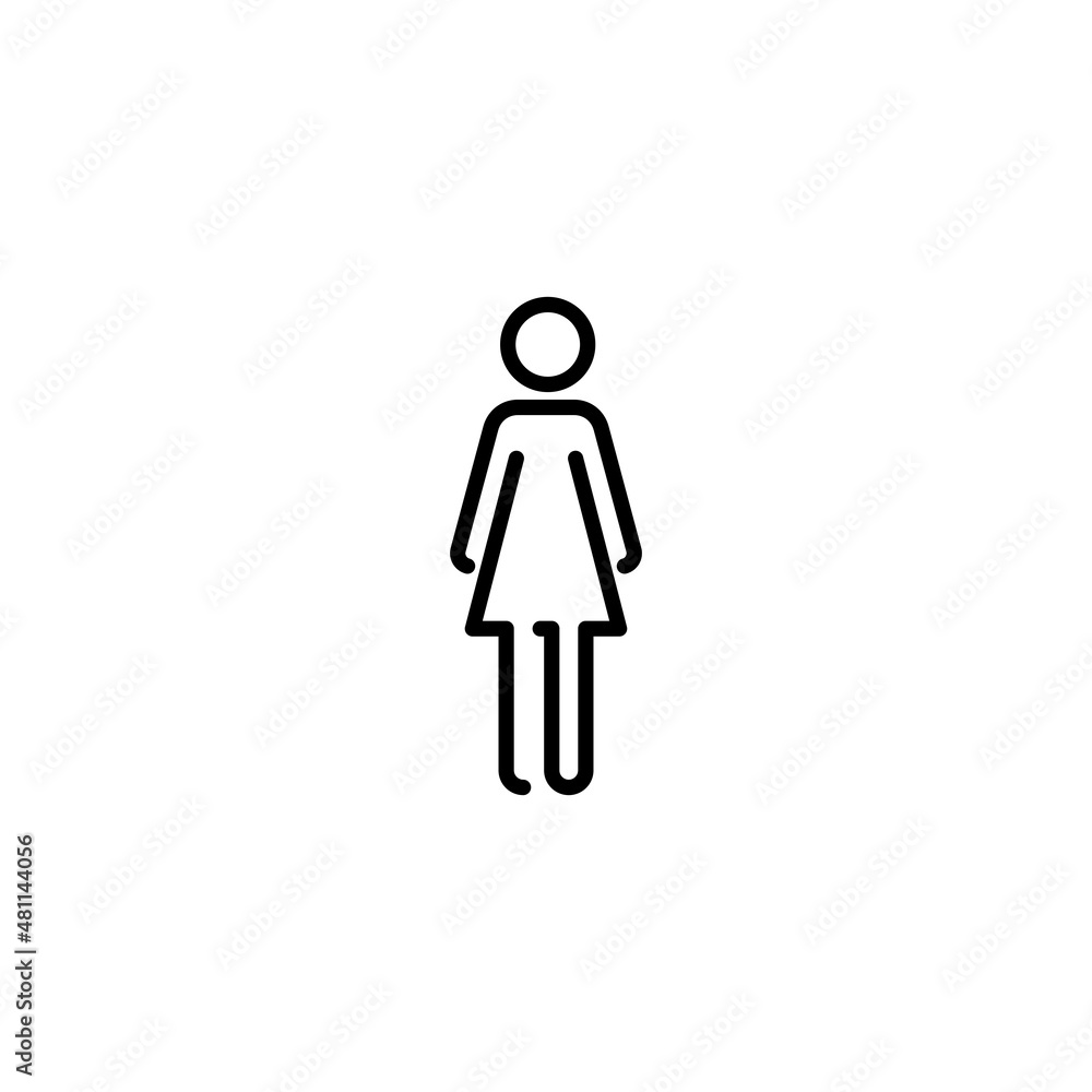 Female icon. woman sign and symbol Female icon. woman sign and symbol