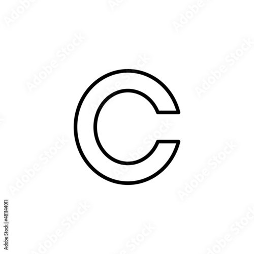 Copyright icon. copyright sign and symbol