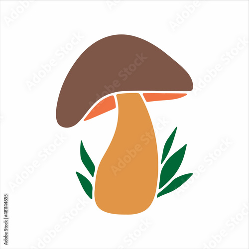 Mashroom hand drawn element. Jpeg image.