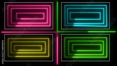 neon line background illustration. colorful neon line background.