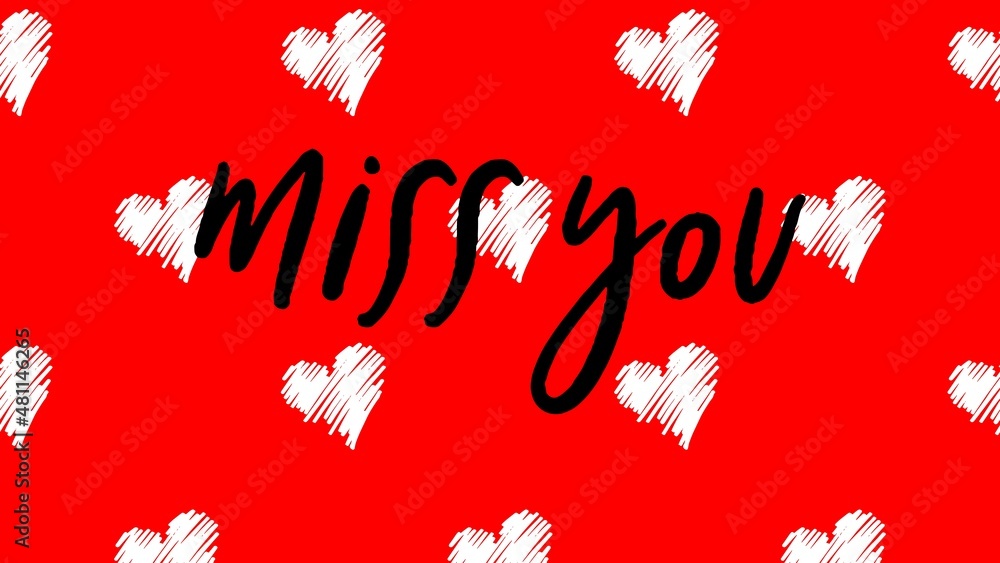 Miss you typography greeting card with heart shaped seamless background, love related item, valentine's day card, love declaration, printables Miss you typography greeting card with heart shaped seamless background, love related item, valentine's day card, love declaration, printables