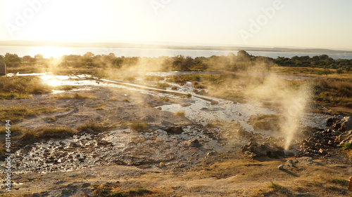 Safari camp near Binga at Lake Kariba between Zambia and Zimbabwe.