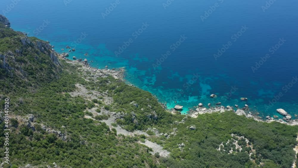 rocky coast and turquoise crystal clear sea aerial view on a bright sunny day. Mediterranean terrain Greek landscape
rocky coast and turquoise crystal clear sea aerial view on a bright sunny day. Mediterranean terrain Greek landscape