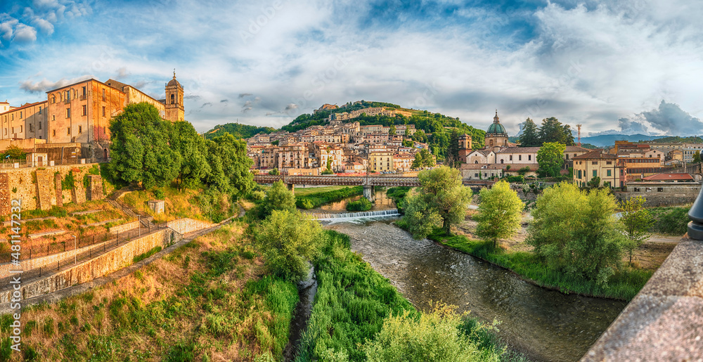 Panoramic view of the Old Town of Cosenza, Calabria, Italy