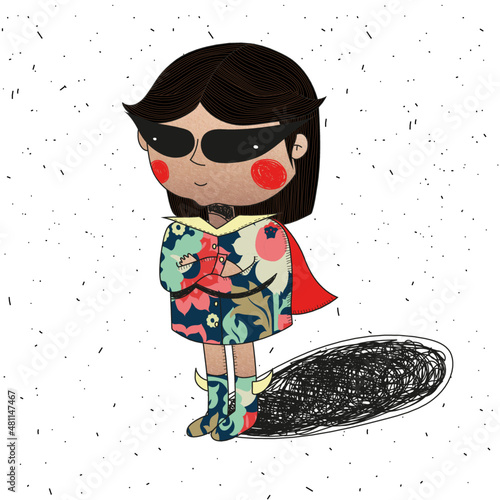 Super eroina con costume di alta moda