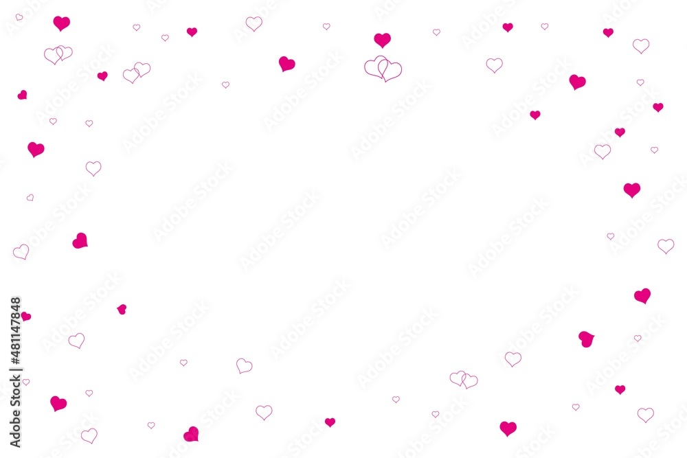 hearts on transparent background, vector illustration