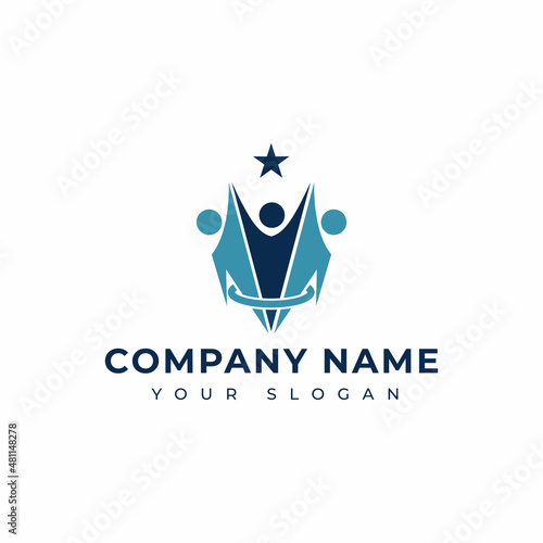 coaching logo vector design template