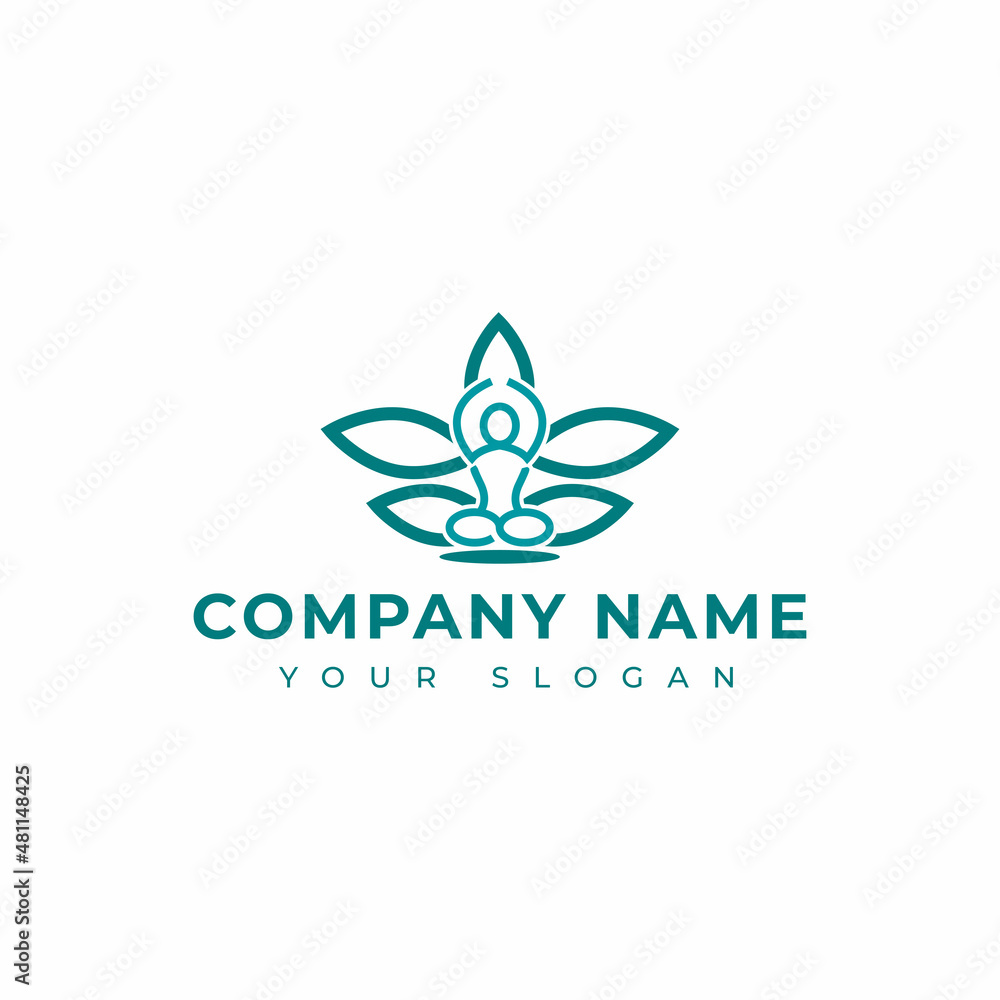 Fototapeta premium Yoga logo vector design template