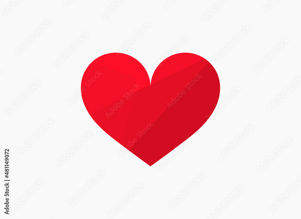 Heart icon symbol isolated on white background. Heart icon symbol isolated on white background.