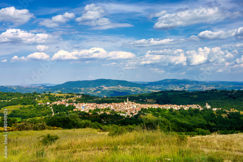 Landscape in Molise near Macchiagodena and Frosolone. View of Sant Elena Sannita