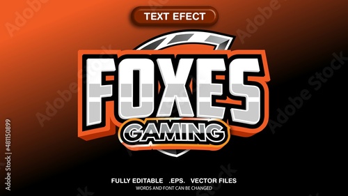 3d esport logo editable text effect premium style vector template