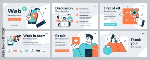 Presentation and slide layout background. Design template with business people. Use for business annual report, flyer, marketing, leaflet, advertising, brochure, modern style. Vector