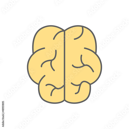 Brainstorm Icon in color icon, isolated on white background 