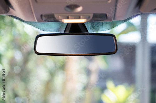 Rear view mirror of a car