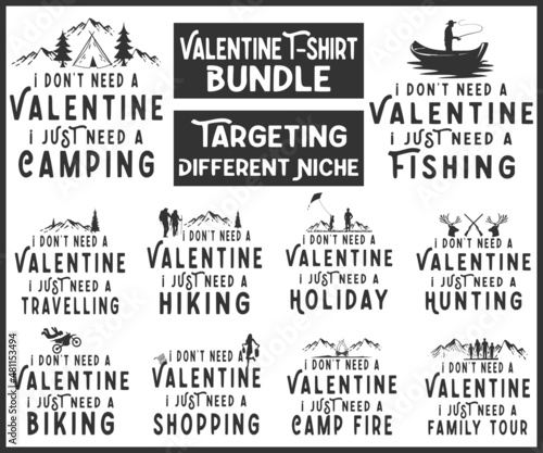 Valentine T-shirt design targeting different niche