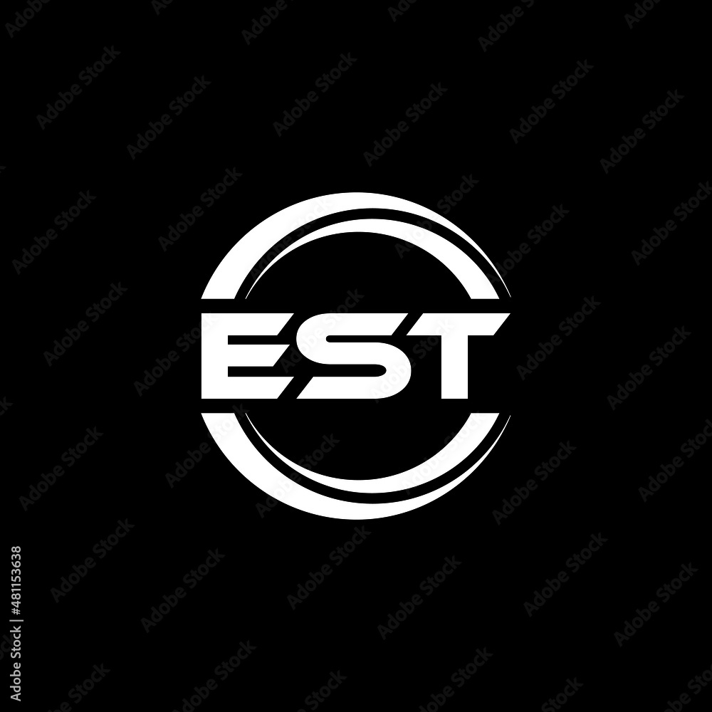EST letter logo design with black background in illustrator, vector logo modern alphabet font overlap style. calligraphy designs for logo, Poster, Invitation, etc. EST letter logo design with black background in illustrator, vector logo modern alphabet font overlap style. calligraphy designs for logo, Poster, Invitation, etc.