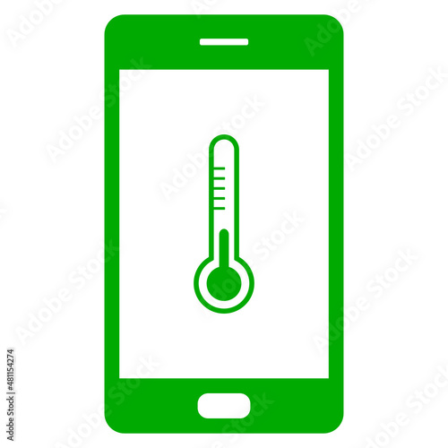 Thermometer und Smartphone