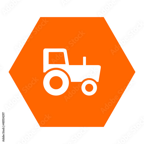 Traktor und Sechseck