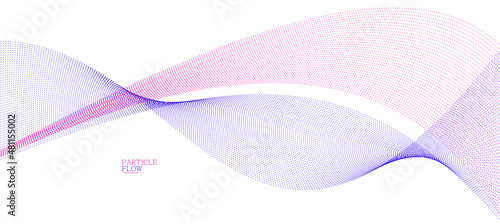 Smooth abstract background with arrays of flowing particles, light and soft vector design, luxury style illustration, motion wind effect.