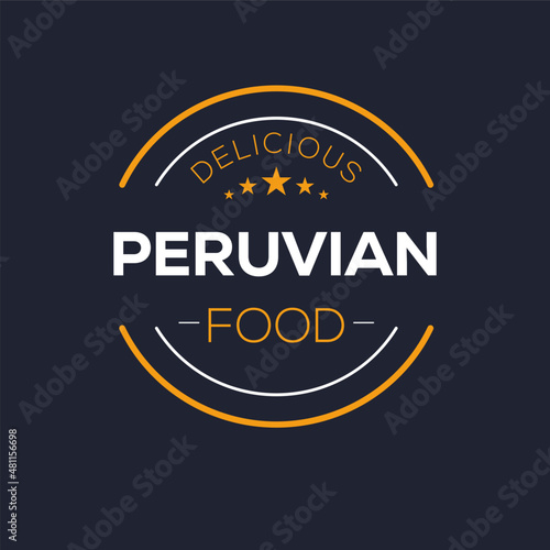 Creative (Peruvian food) logo, sticker, badge, label, vector illustration.
