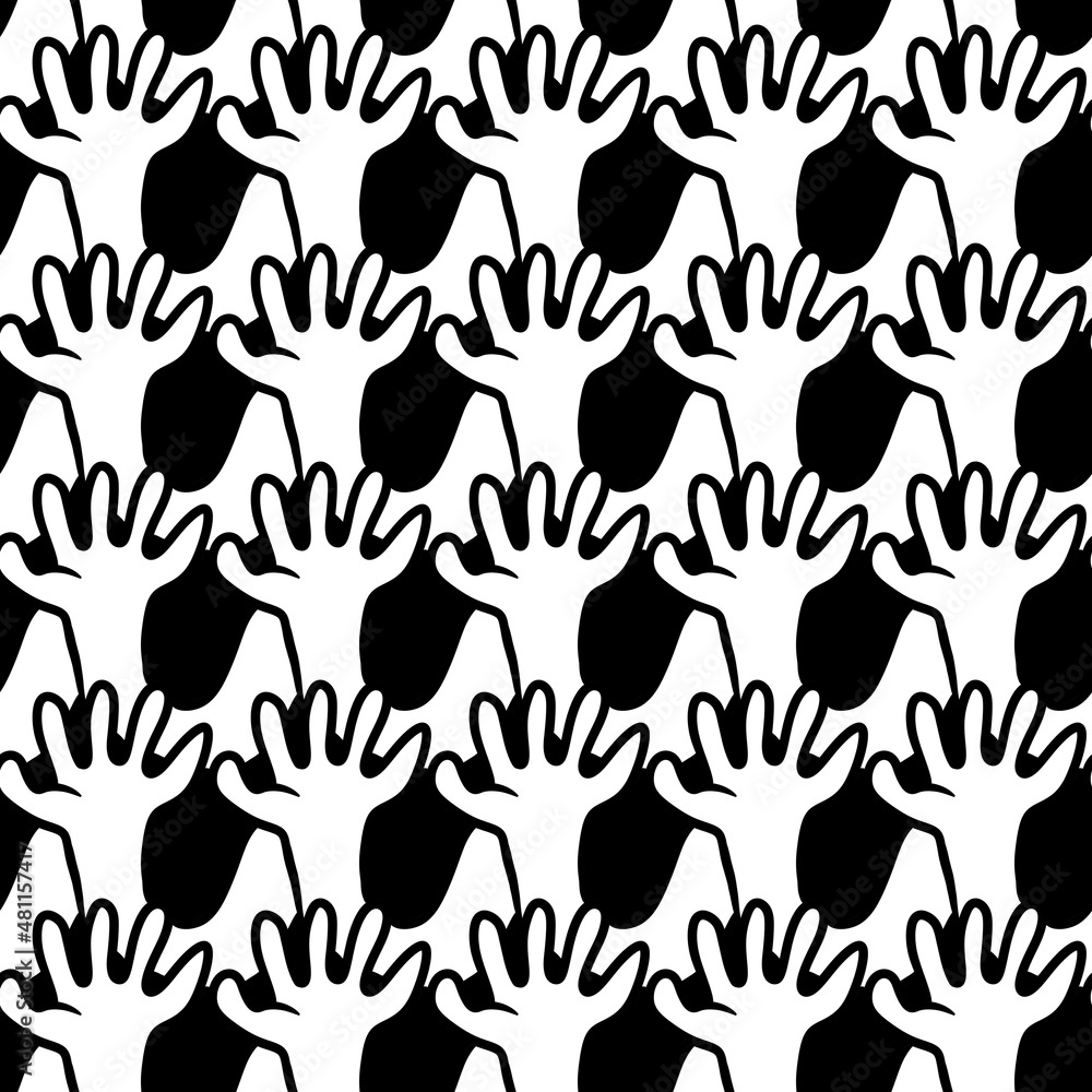 Fototapeta premium seamless pattern fo hand cartoon