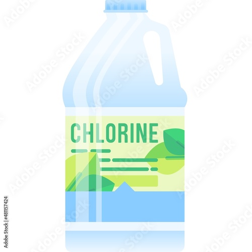 Chlorine for pool clean maintenance vector icon