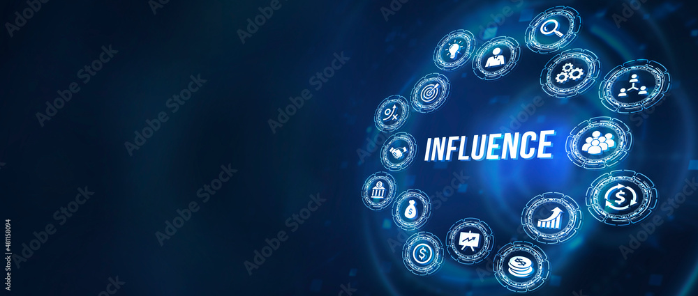 Fototapeta premium Internet, business, Technology and network concept. Influencer marketing concept. 3d illustration.