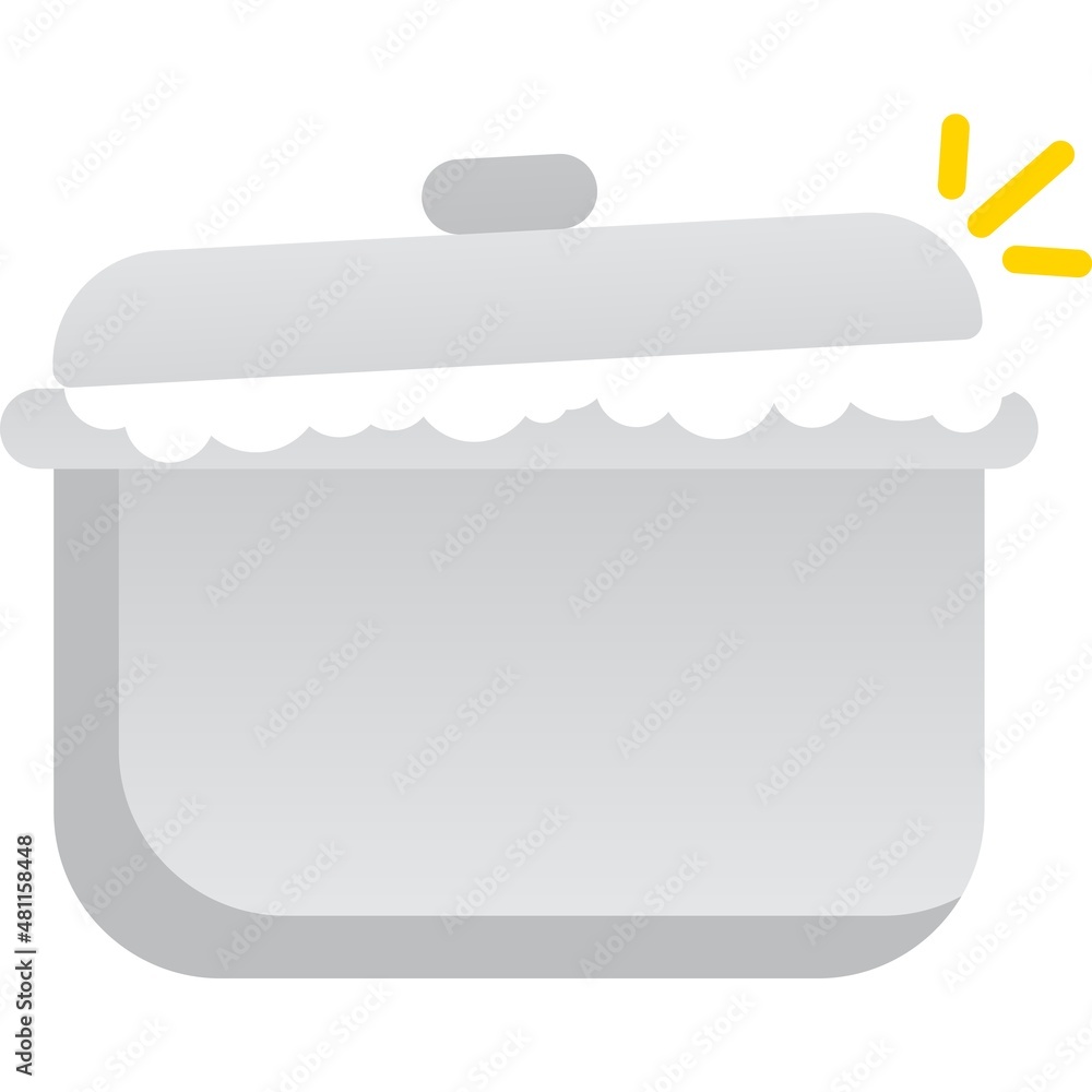 Saucepan under lid vector water boil in pot icon Saucepan under lid vector water boil in pot icon