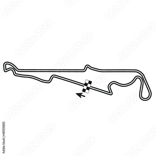 France, Le Castellet, Map, RaceTrack, Race, Track, Vector