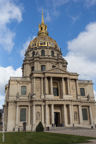 Vertical shot of the Army Museum in Paris France