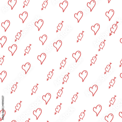 seamless pattern with hearts