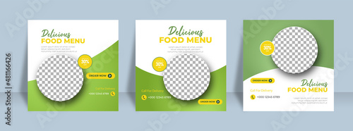 Food instagram social media post design 