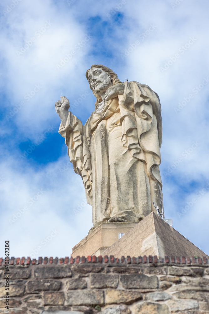 Obraz premium Sculpture of Jesus Christ in the castle of San Sebastian - Donostia