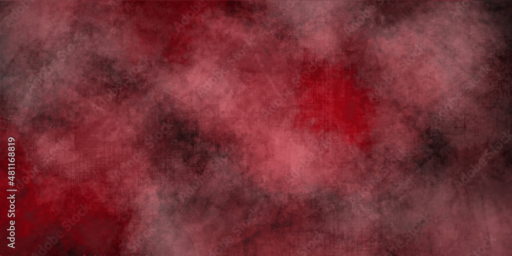 grunge texture, distressed funky background. Red,black and white nebula clouds on black background.