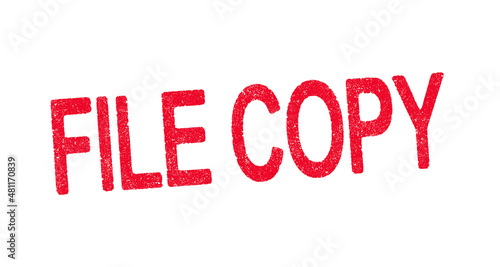 Vector illustration of the word file copy in red ink stamp