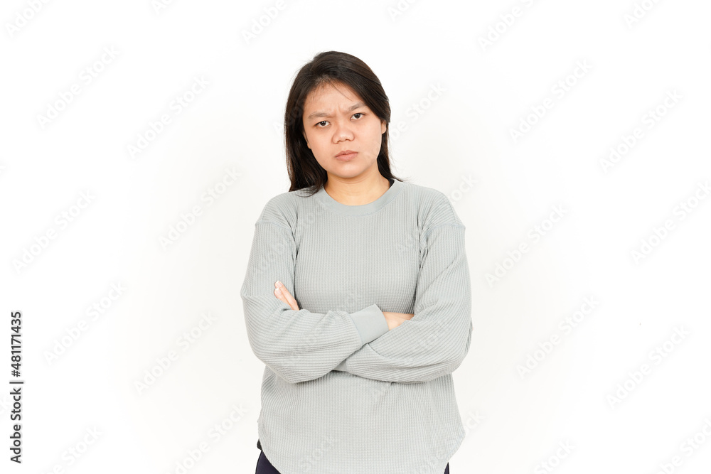 Angry Of Beautiful Asian Woman Isolated On White Background Angry Of Beautiful Asian Woman Isolated On White Background