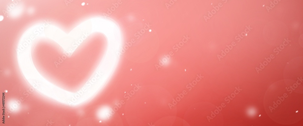Valentine's day pink and red heart line, for wedding card, holiday, pink background.
