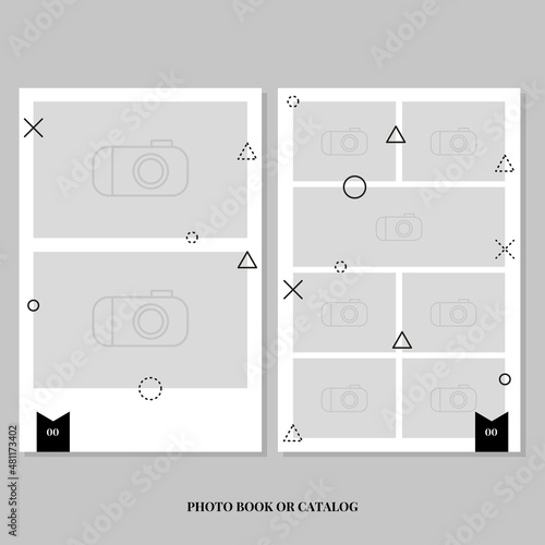 Template for school photobook or graduation album