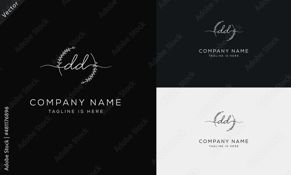 DD Signature initial logo template vector DD Signature initial logo template vector
