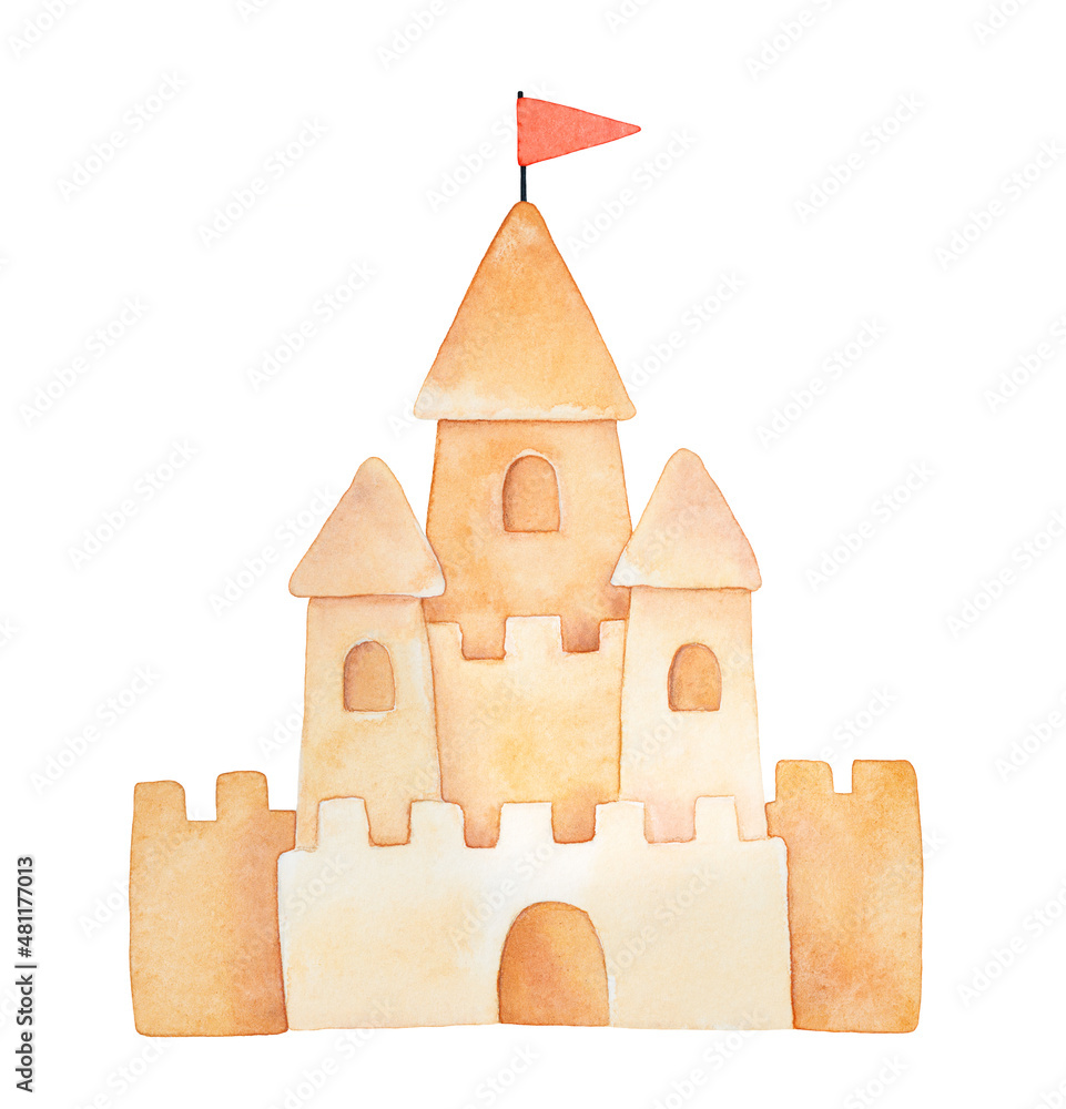 Sand Castle Vector Illustration Isolated On Stock Vector (Royalty Free)  1935719776 | Shutterstock