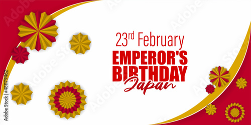 emperor's birthday japan - vector illustration photo
