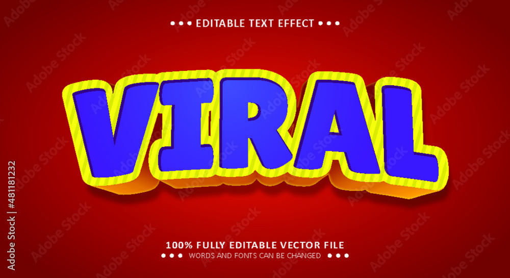 Viral 3d Style - Editable Text Effect