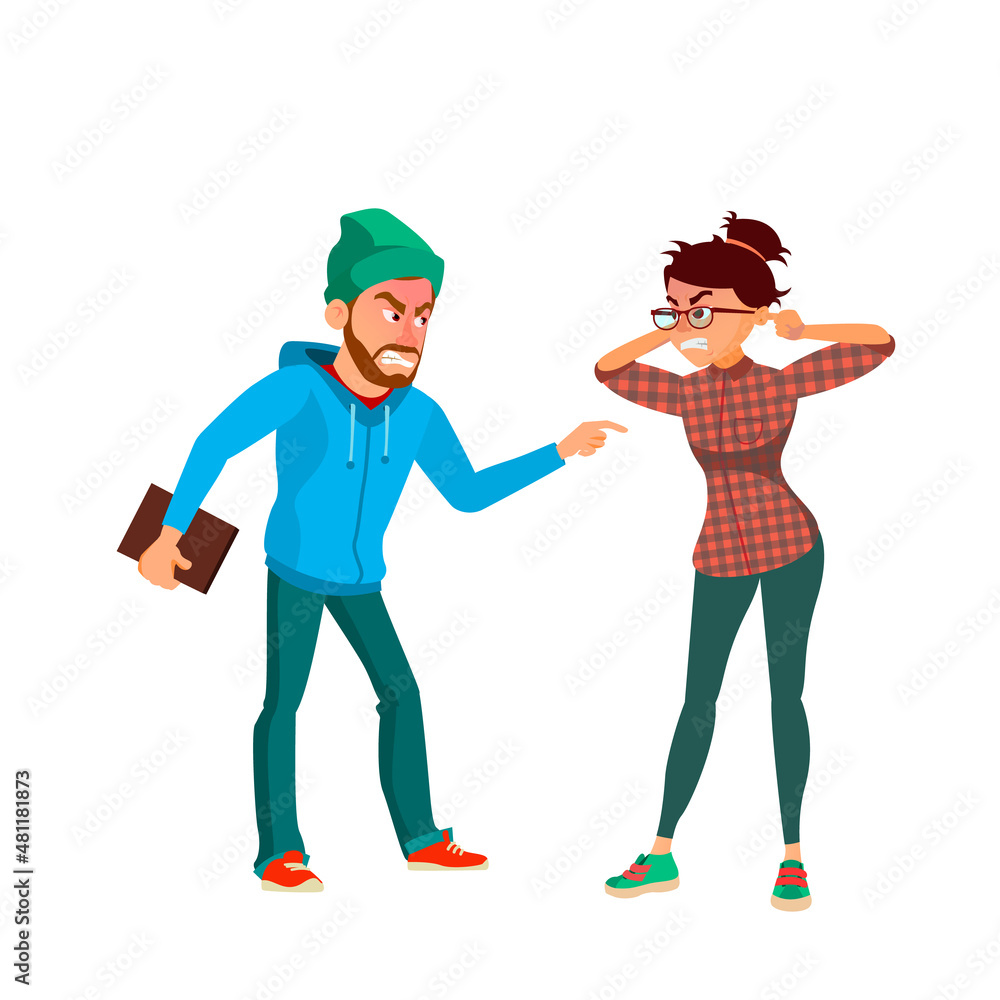 Business man woman argue aggression. meeting. upset trouble Illustration Business man woman argue aggression. meeting. upset trouble Illustration