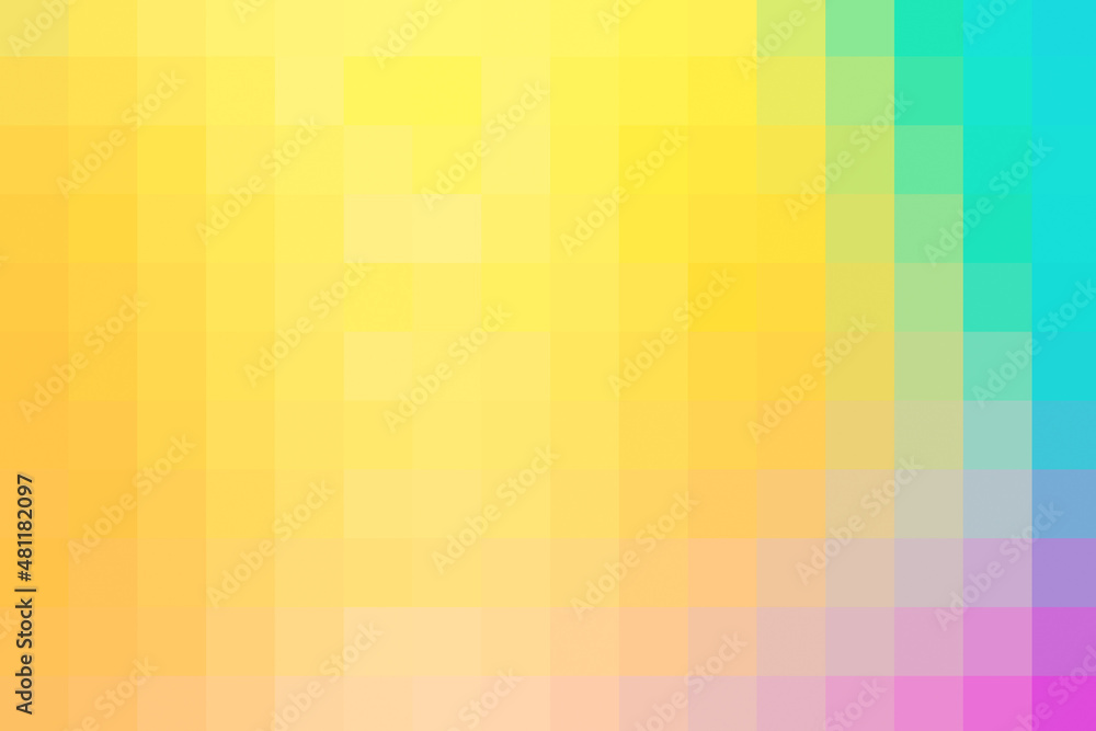 Radiant yellow, blue and purple pixel spectrum Radiant yellow, blue and purple pixel spectrum